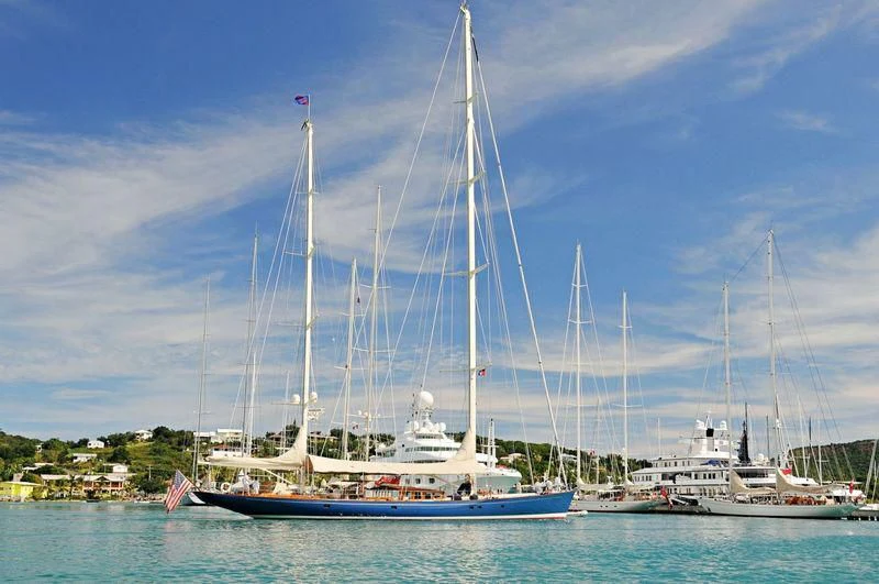 a boat in the water aboard REBECCA Yacht for Sale