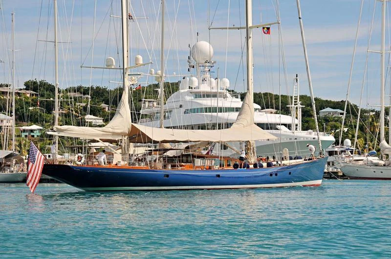 a boat in the water aboard REBECCA Yacht for Sale