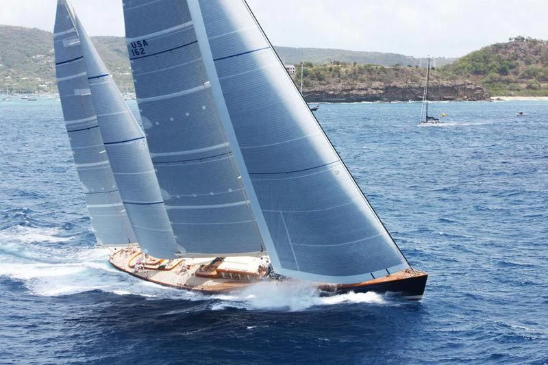 a sailboat on the water aboard REBECCA Yacht for Sale