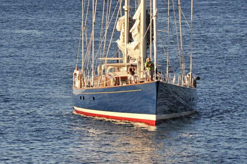 a boat in the water aboard REBECCA Yacht for Sale