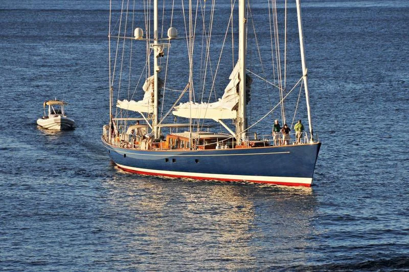 a boat with people on it aboard REBECCA Yacht for Sale