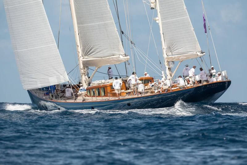 a boat with people on it aboard REBECCA Yacht for Sale