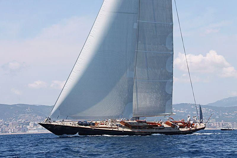 a boat sailing on the water aboard REBECCA Yacht for Sale