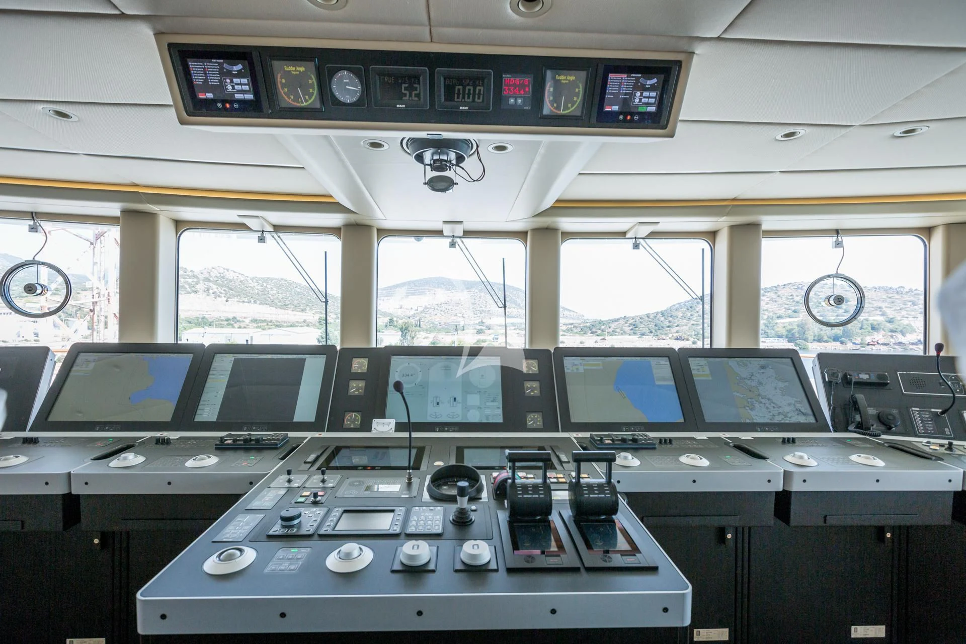 a control panel of a plane aboard DREAM Yacht for Sale
