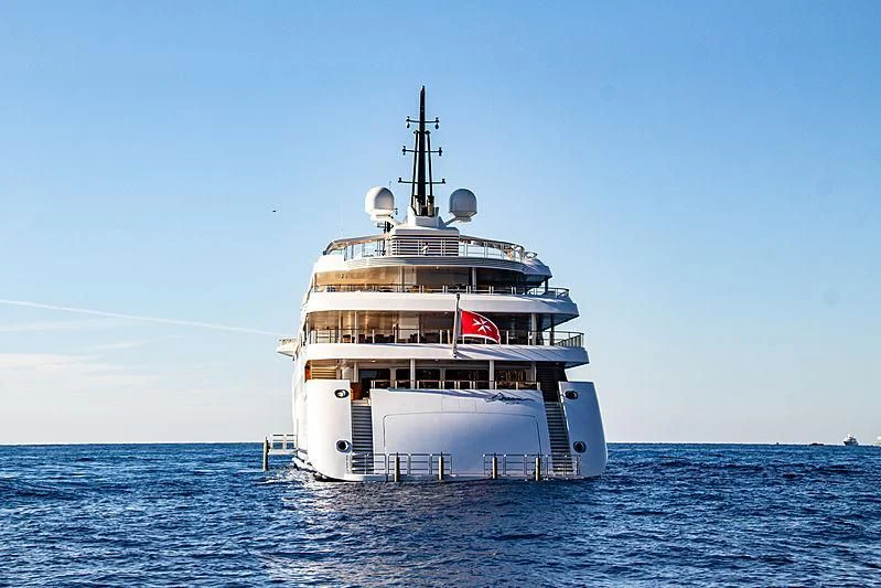 a large boat in the water aboard DREAM Yacht for Sale
