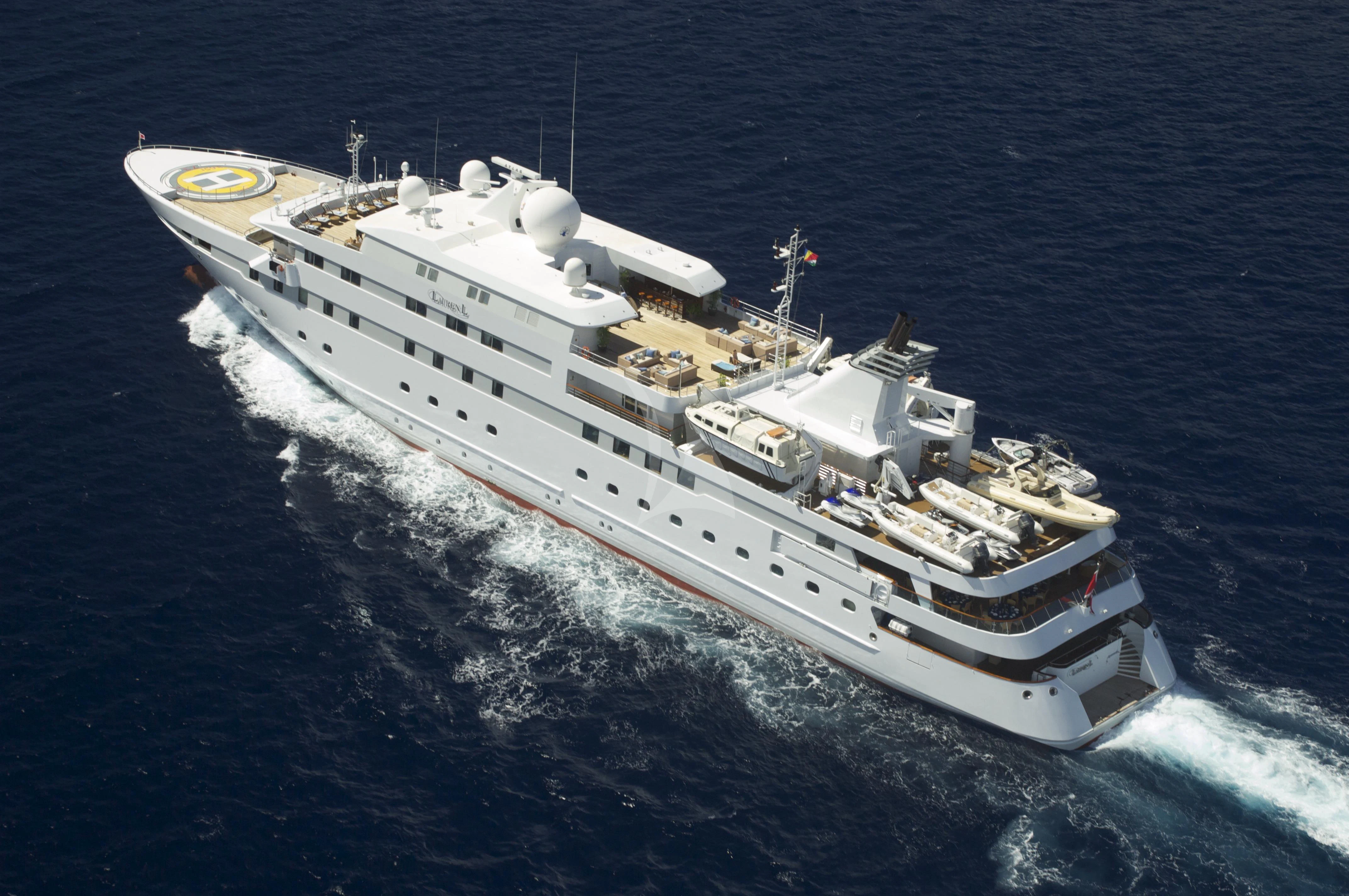 a ship on the water aboard LAUREN L Yacht for Sale