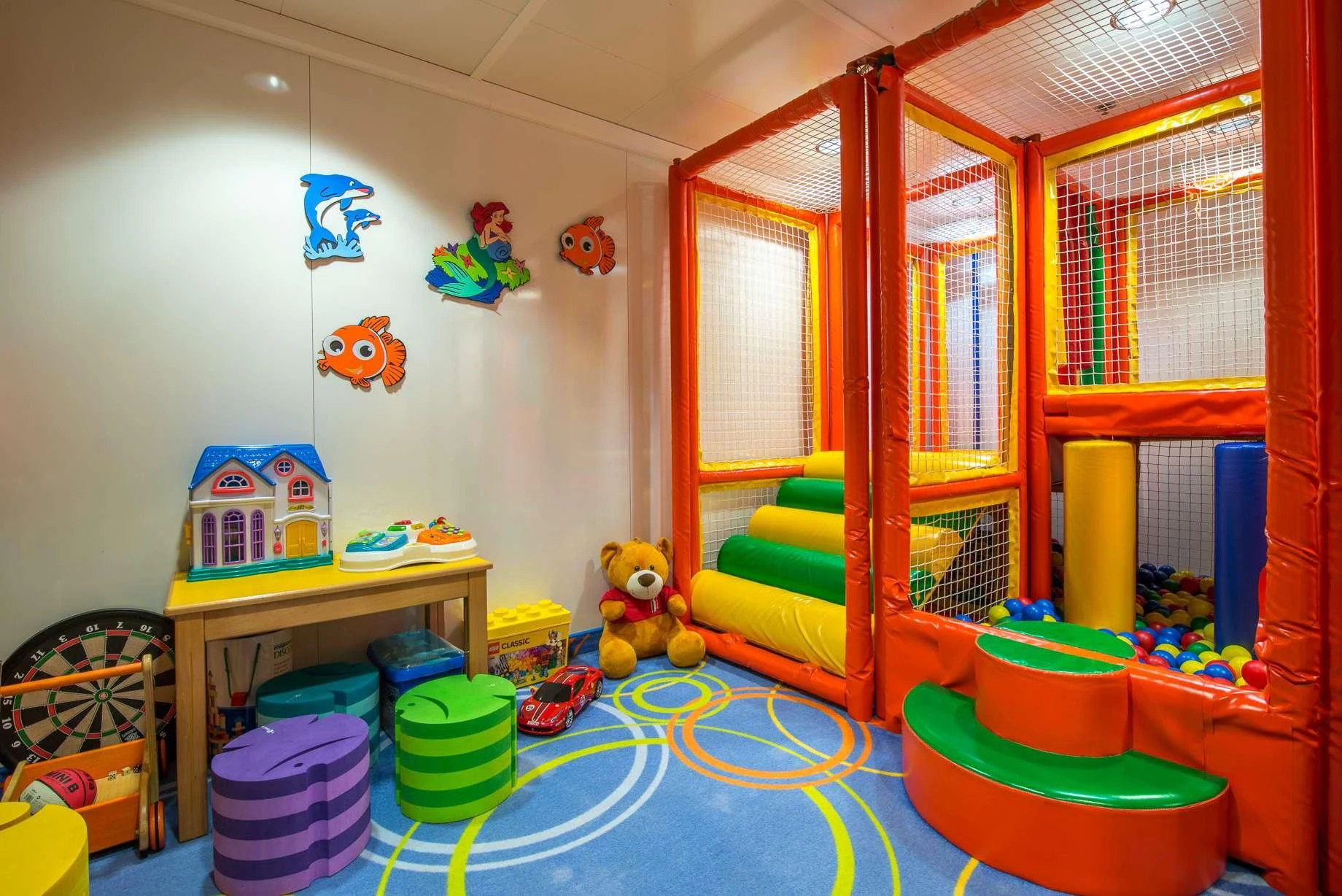 a playroom with toys aboard LAUREN L Yacht for Sale