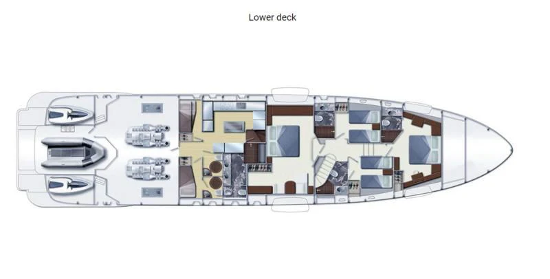 diagram aboard BLACKROSE Yacht for Sale
