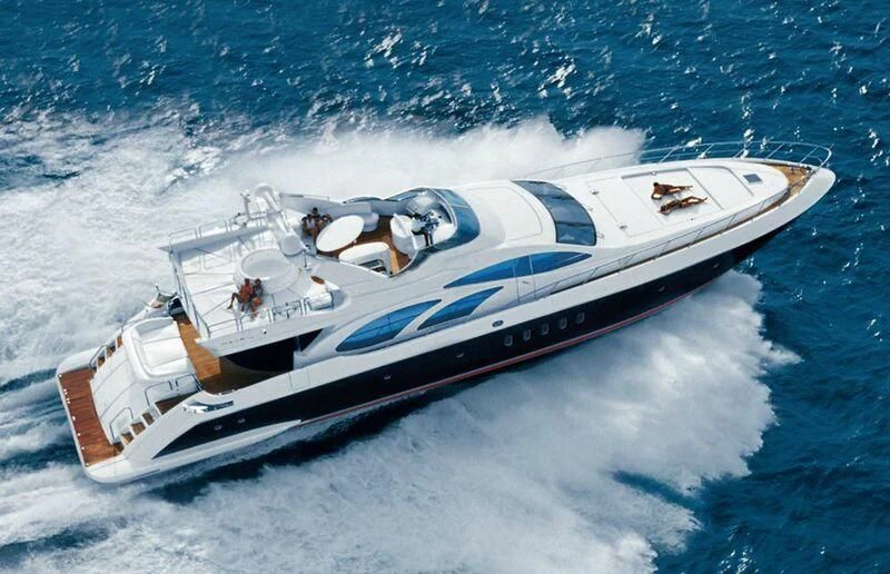 a boat on the water aboard BLACKROSE Yacht for Sale