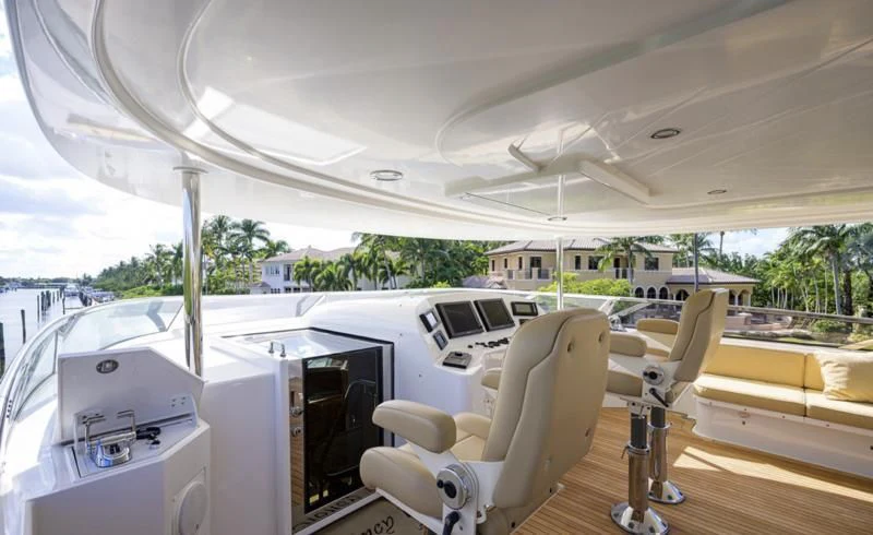 inside of a car aboard SYMPHONY Yacht for Sale
