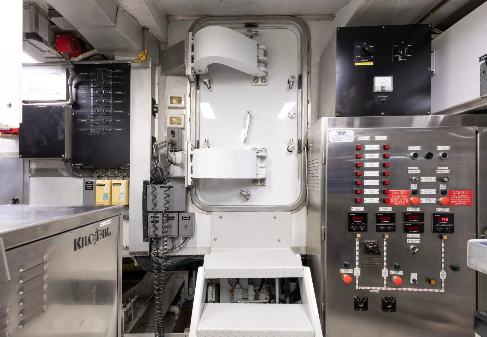 a close-up of a machine aboard SIMARON Yacht for Sale