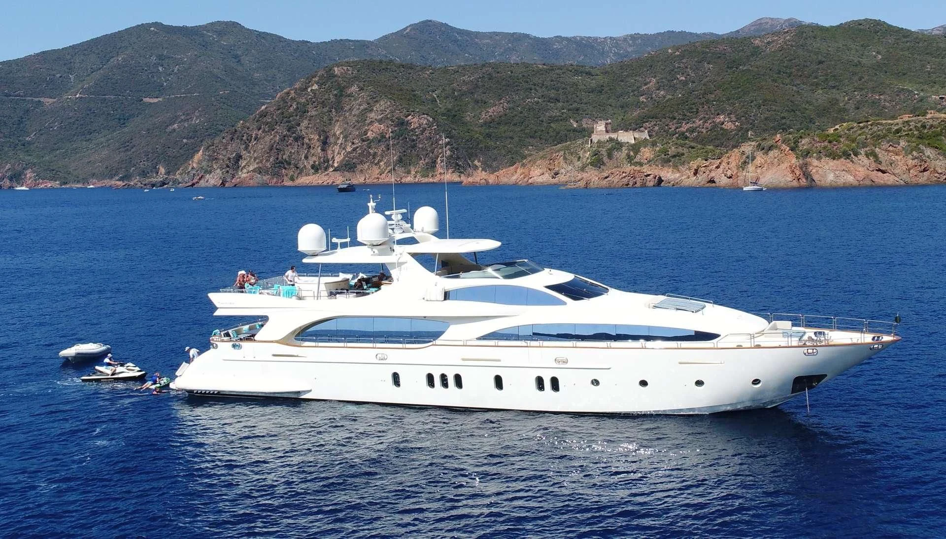 a white yacht on the water aboard SWEET EMOCEAN Yacht for Sale