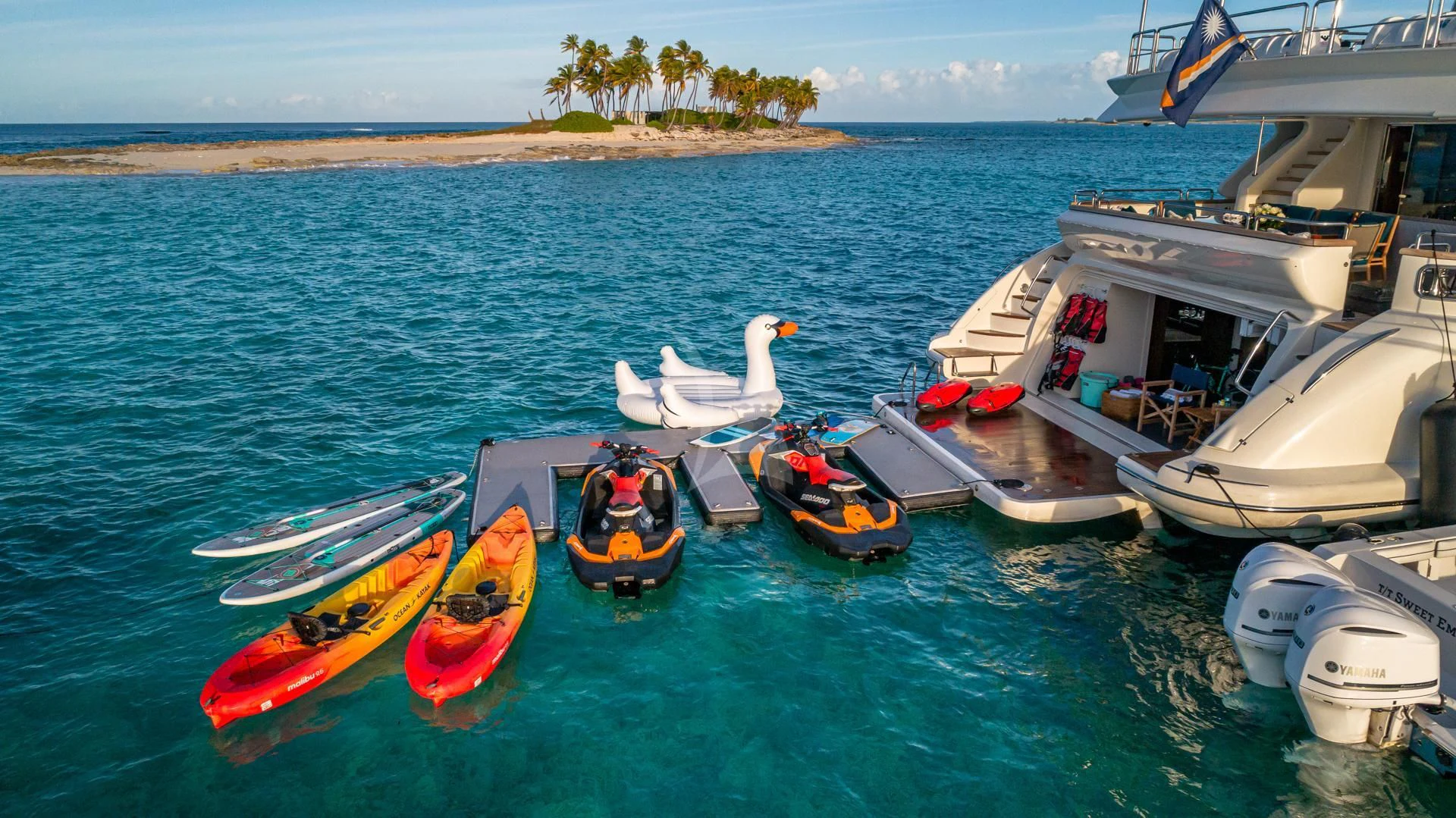 boats in the water aboard SWEET EMOCEAN Yacht for Sale