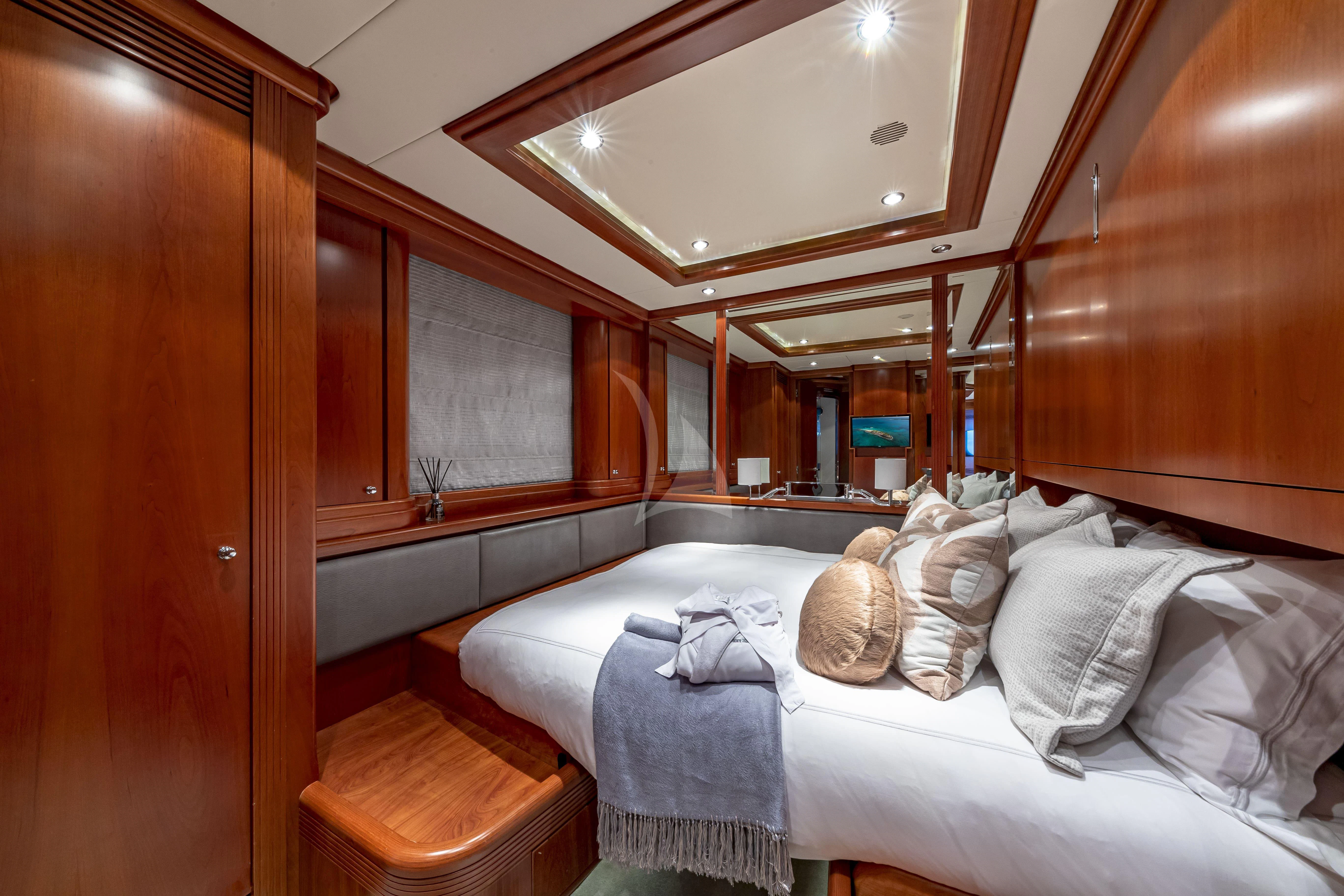 a room with two beds aboard SWEET EMOCEAN Yacht for Sale