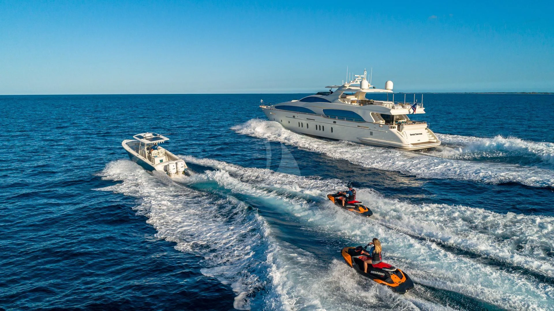 a boat and a boat in the water aboard SWEET EMOCEAN Yacht for Sale