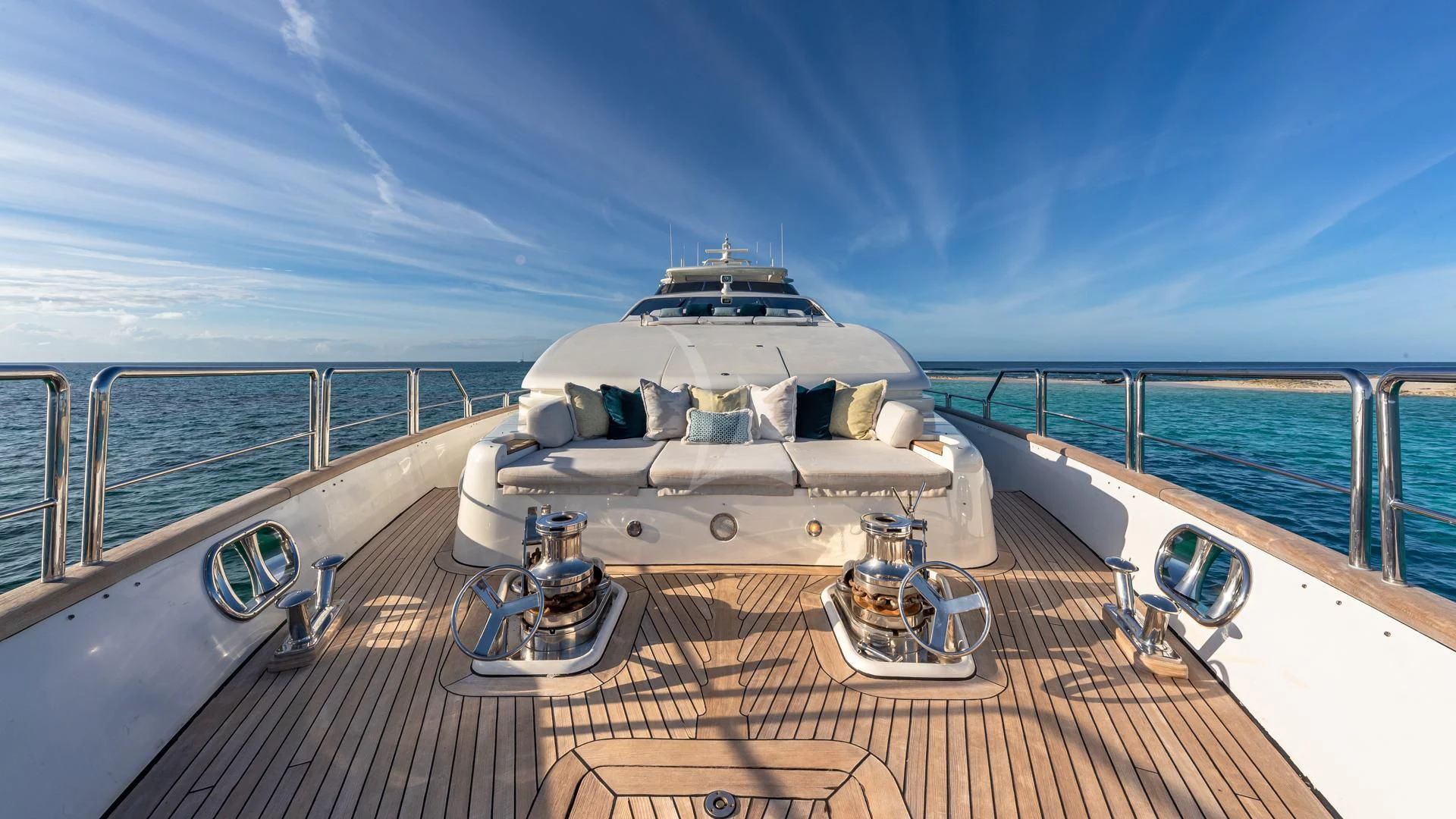 a boat on a deck aboard SWEET EMOCEAN Yacht for Sale