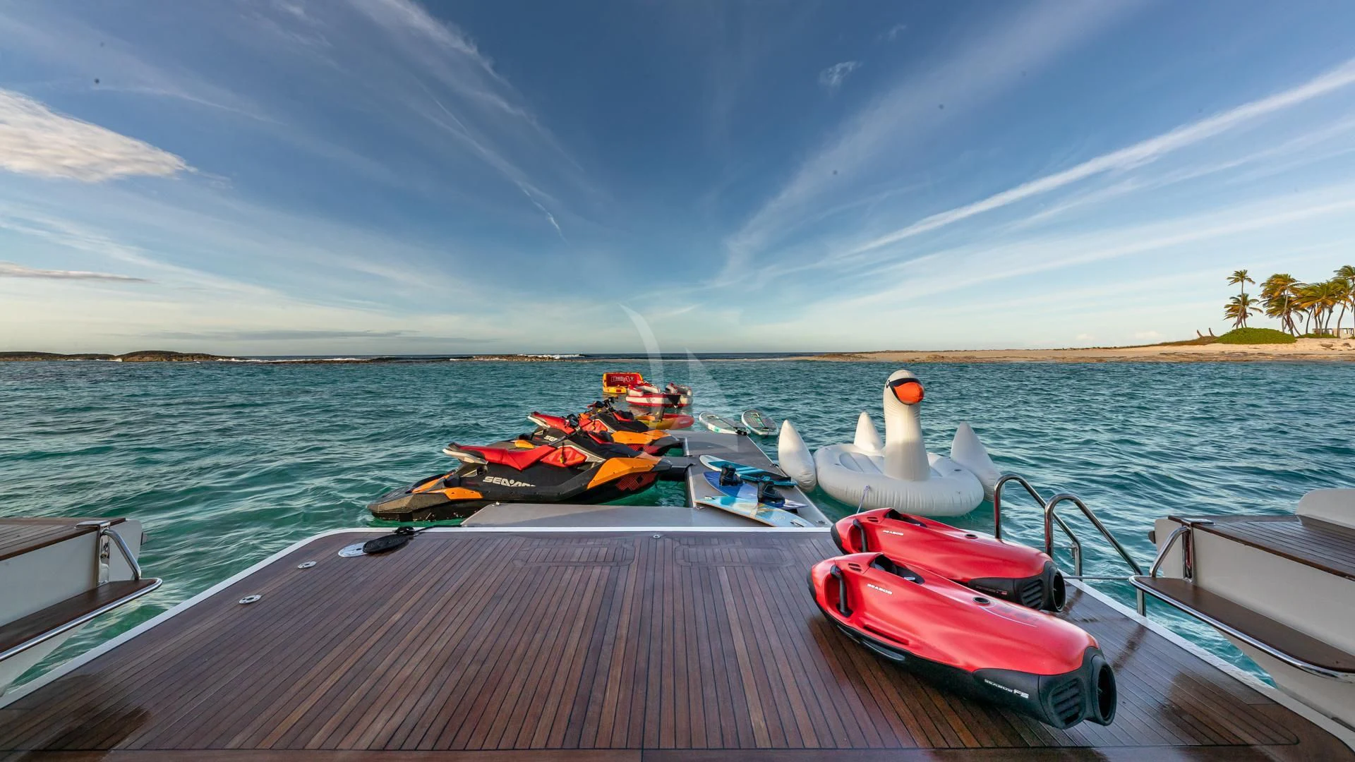 boats on a dock aboard SWEET EMOCEAN Yacht for Sale