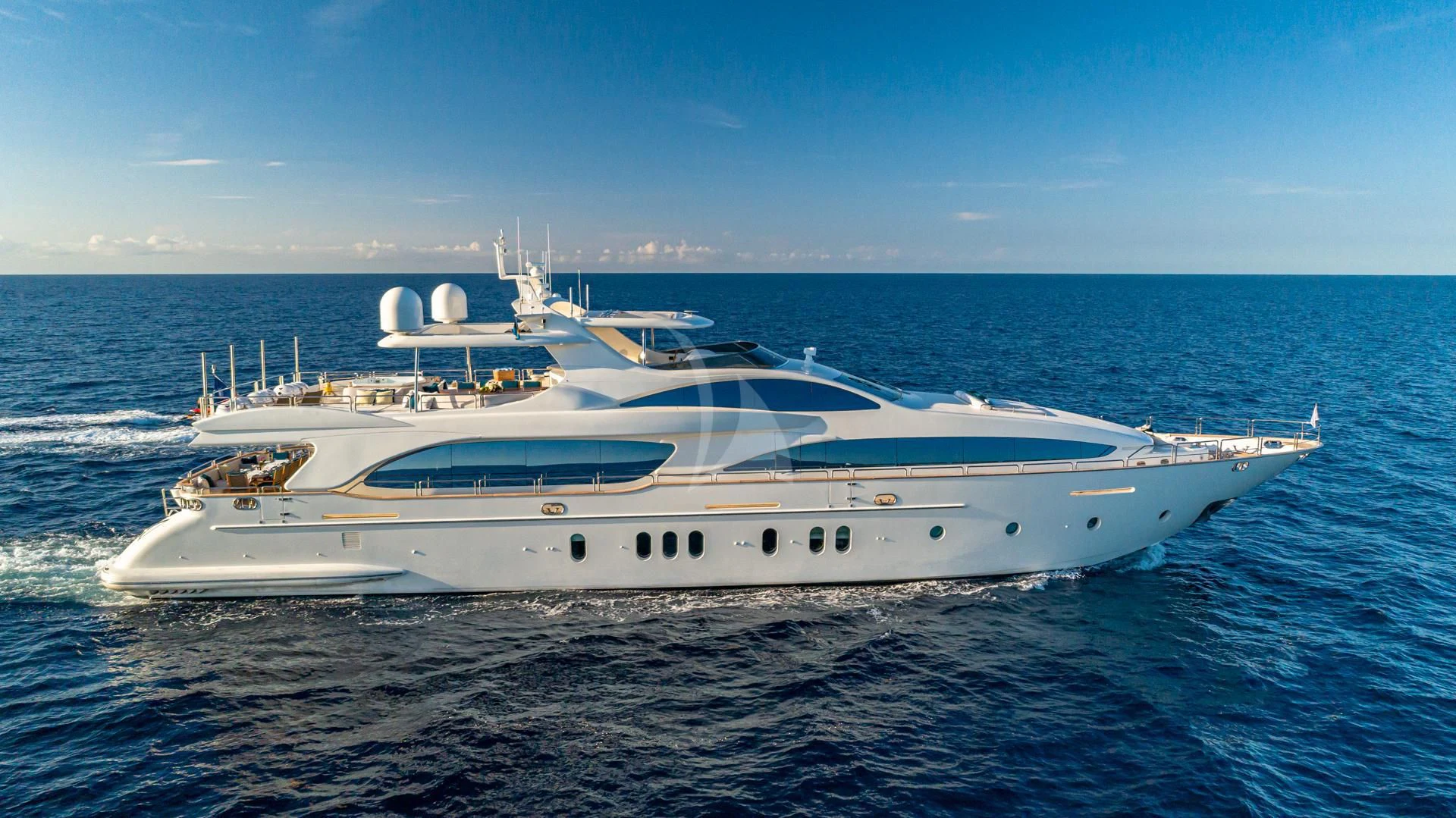 a white yacht on the water aboard SWEET EMOCEAN Yacht for Sale