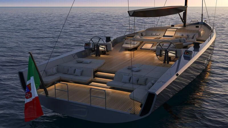 a boat on the water aboard GALMA Yacht for Sale