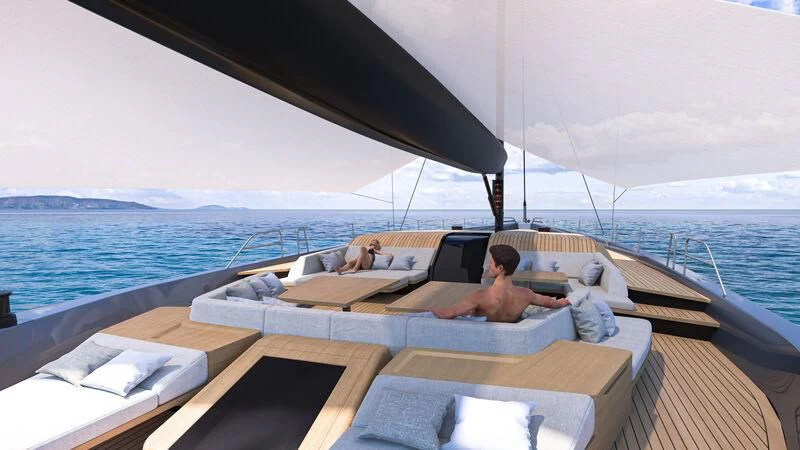 a person on a boat aboard GALMA Yacht for Sale