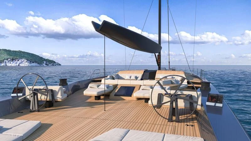 a boat on a dock aboard GALMA Yacht for Sale