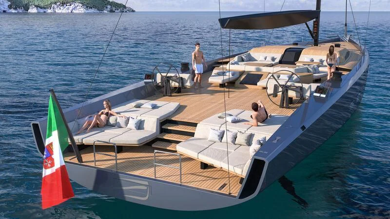 a group of people on a boat aboard GALMA Yacht for Sale