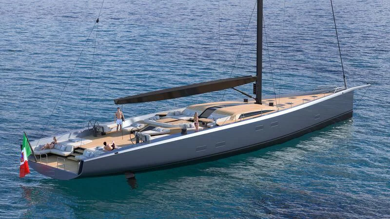 a boat in the water aboard GALMA Yacht for Sale