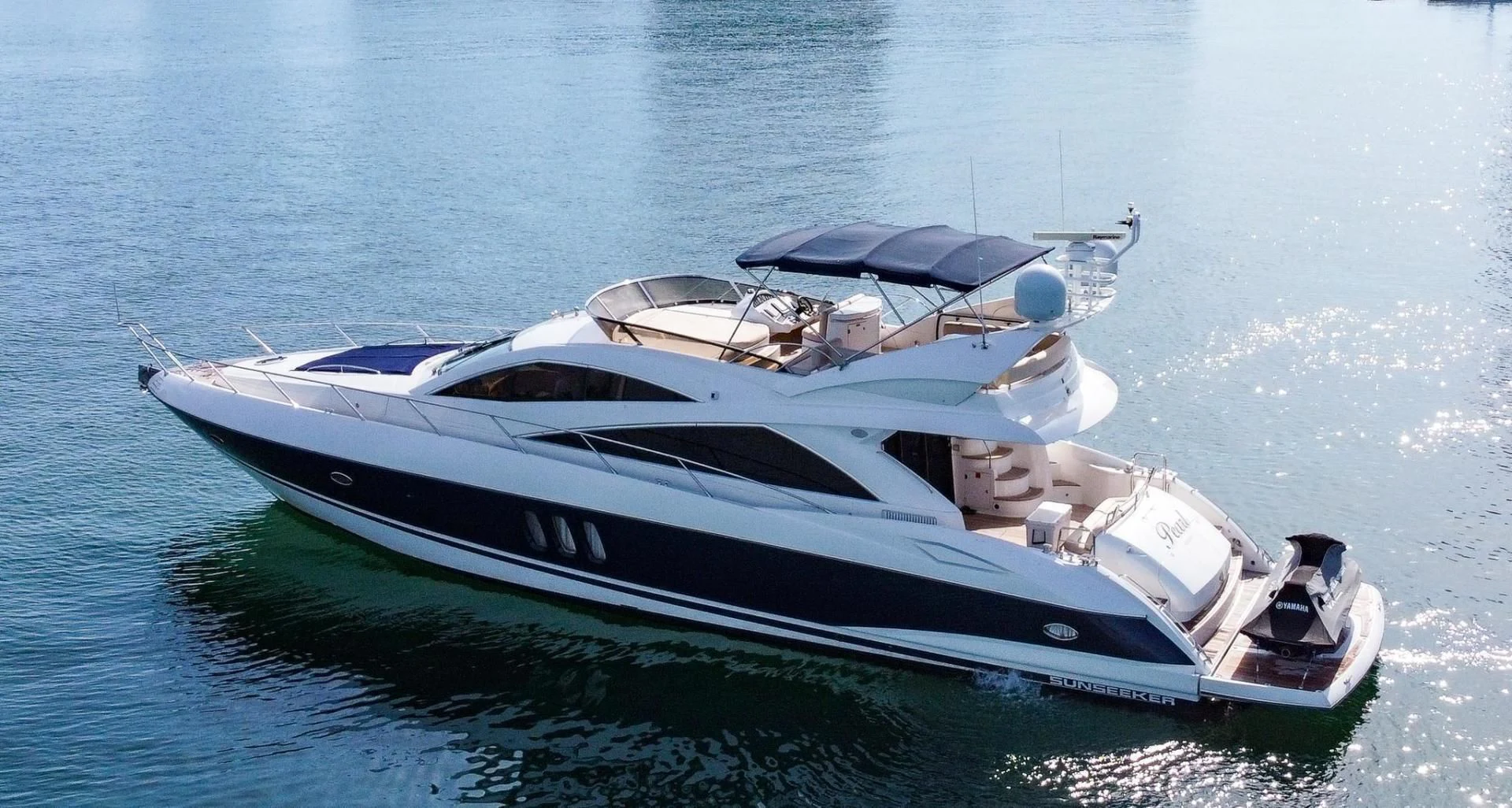 a boat on the water aboard PEARL Yacht for Sale