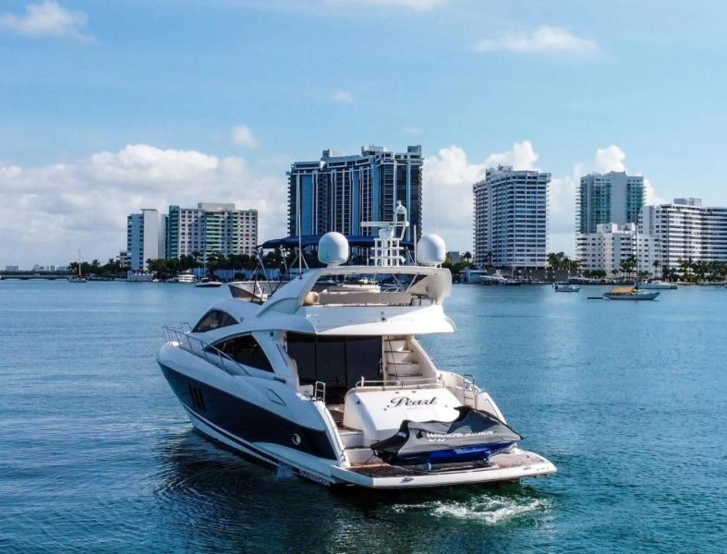 a boat on the water aboard PEARL Yacht for Sale