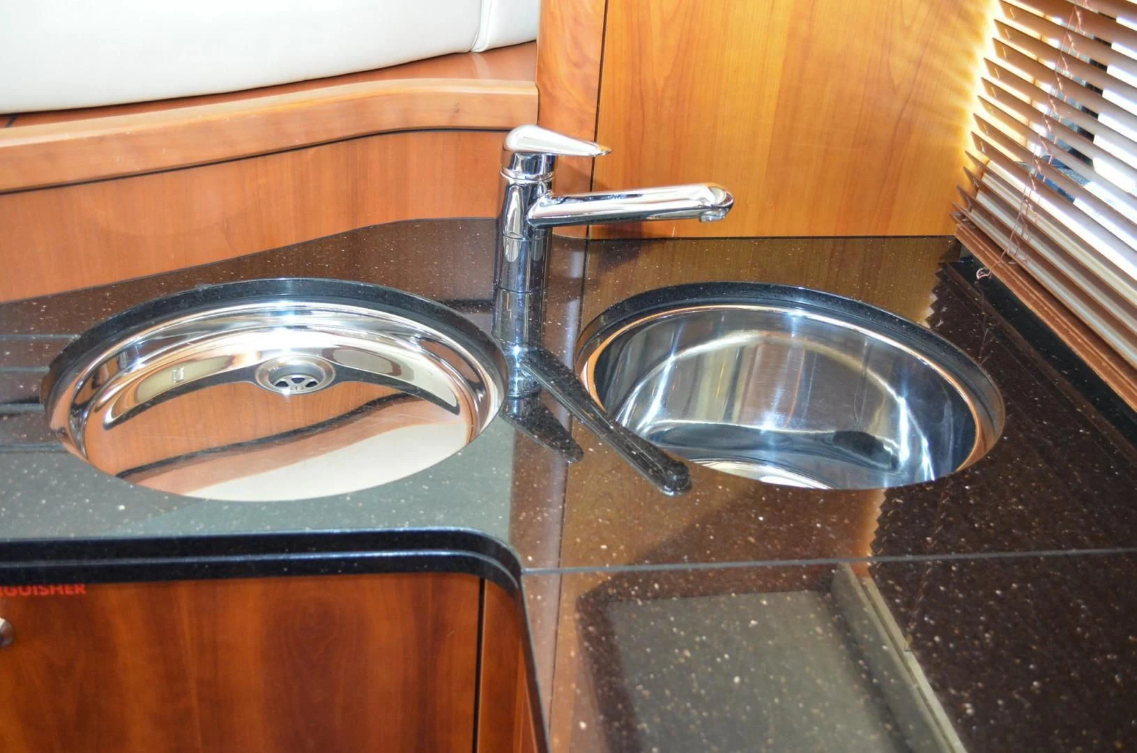 a sink with a faucet aboard PEARL Yacht for Sale
