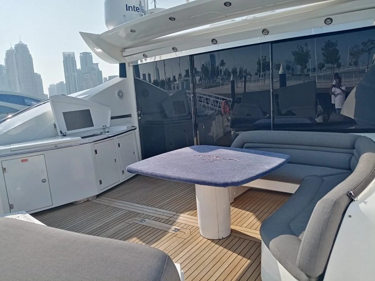 a boat on the water aboard MILA DUBAI Yacht for Sale