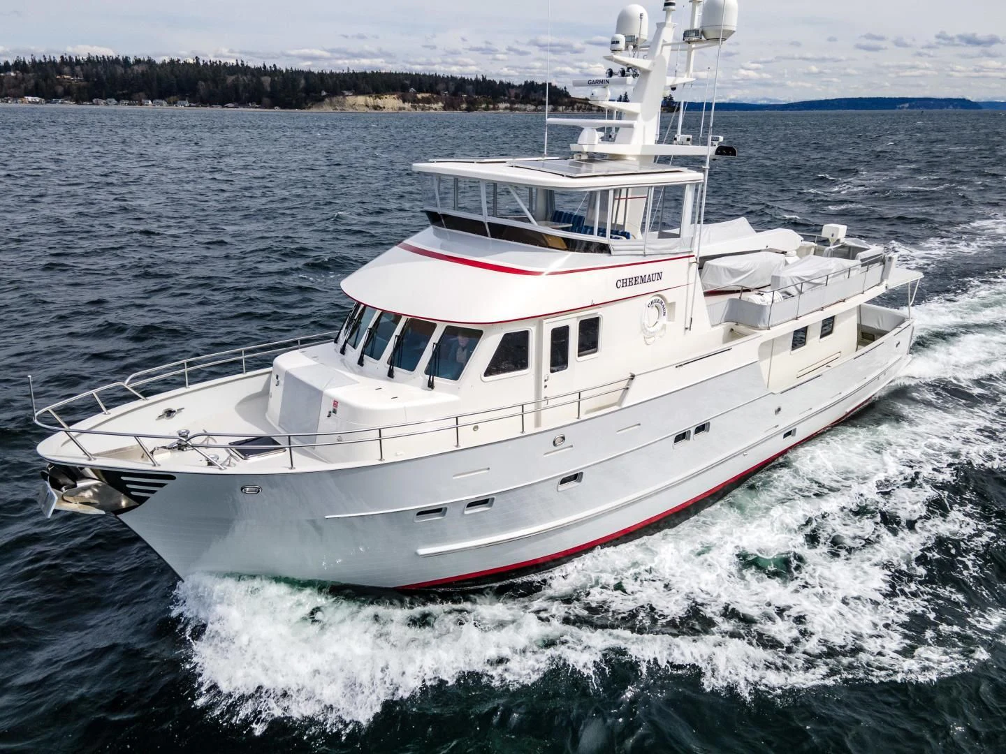 a boat on the water aboard CHEEMAUN Yacht for Sale