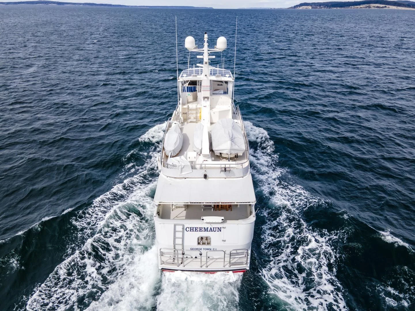 a ship in the water aboard CHEEMAUN Yacht for Sale