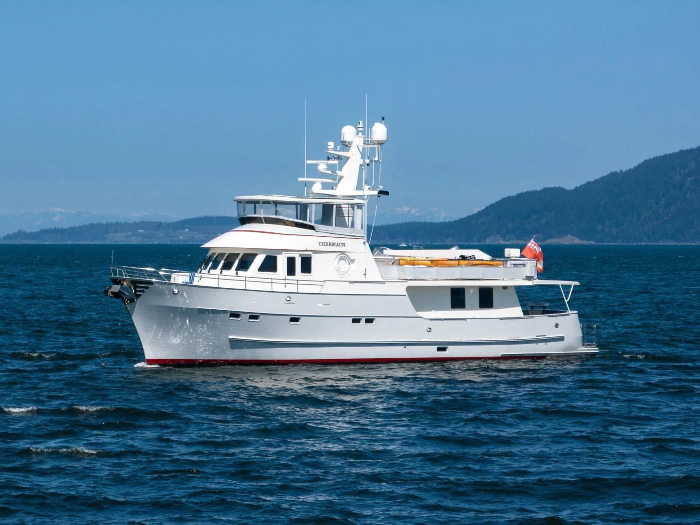 a boat in the water aboard CHEEMAUN Yacht for Sale
