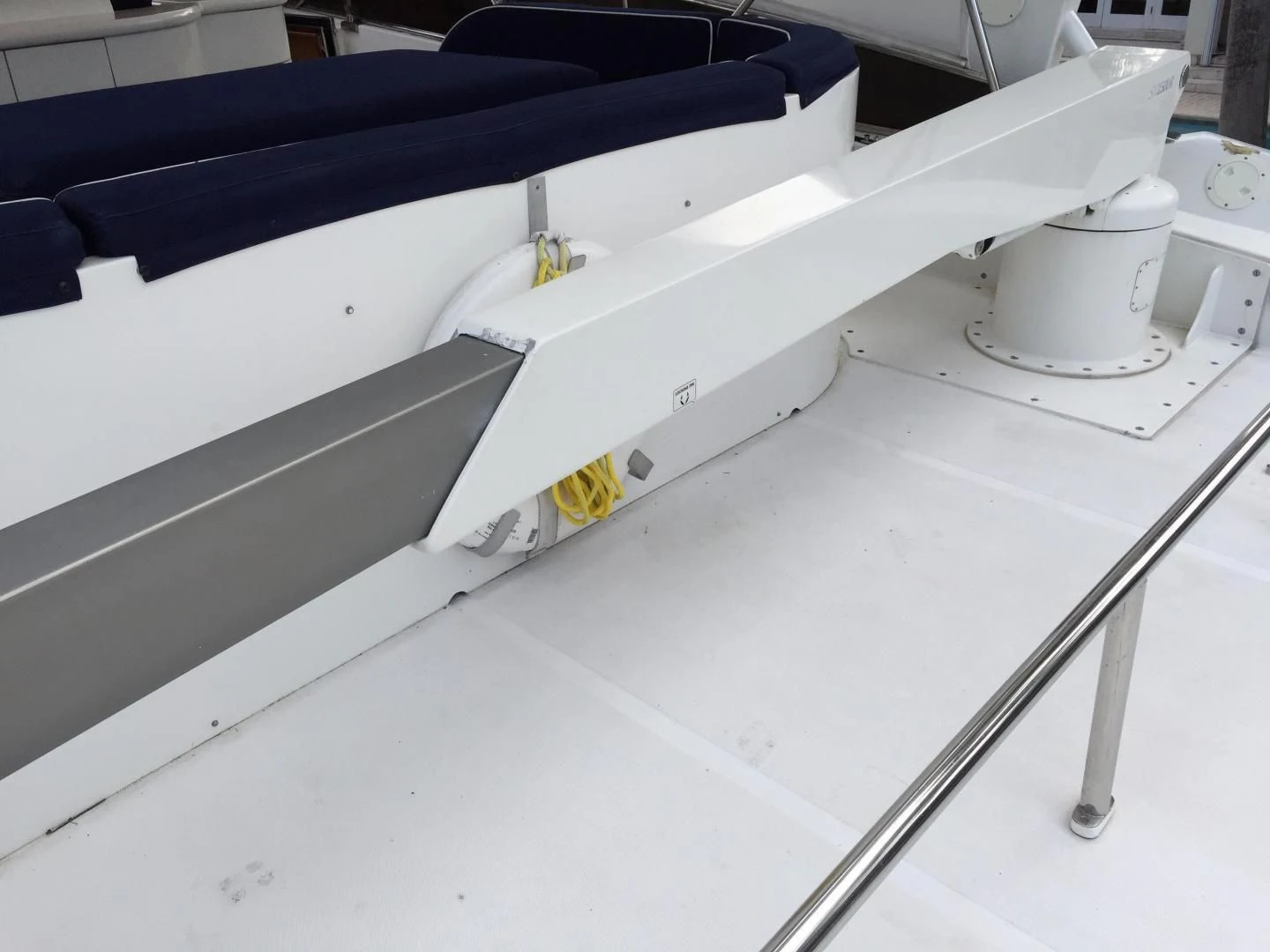 a white machine on a table aboard UNZIPPED Yacht for Sale