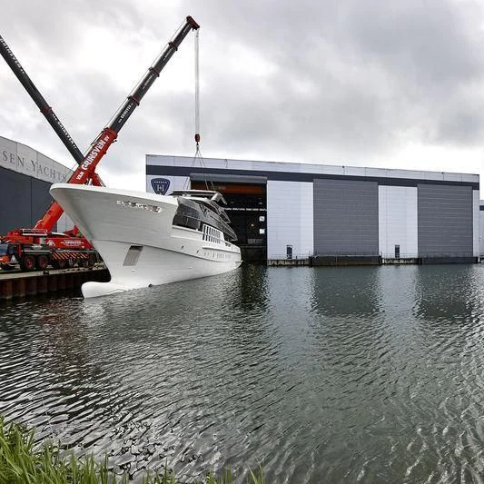 a boat in the water aboard VIDA Yacht for Sale