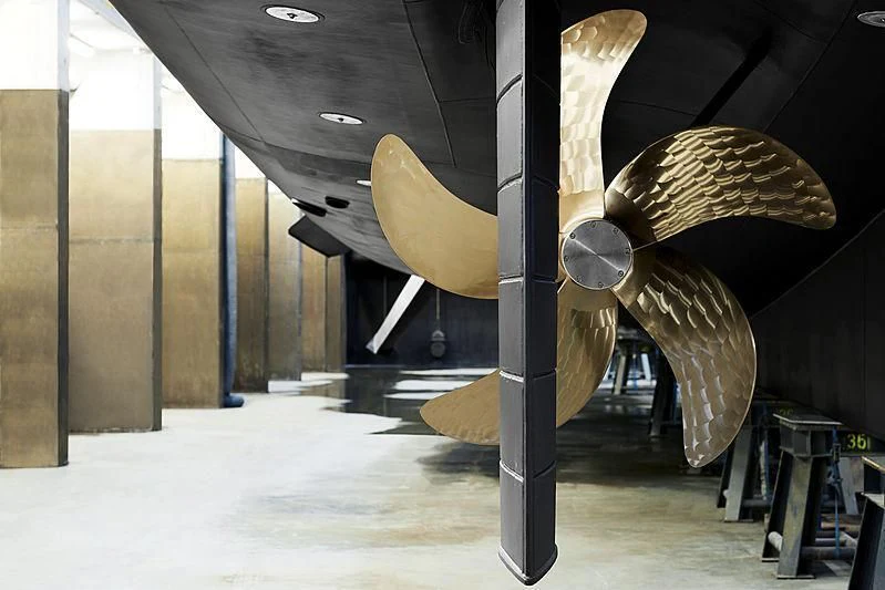 a large metal structure with a large metal object on it aboard VIDA Yacht for Sale