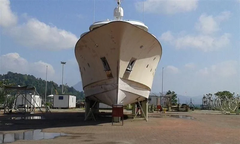 a large metal container aboard SUNCHASER Yacht for Sale