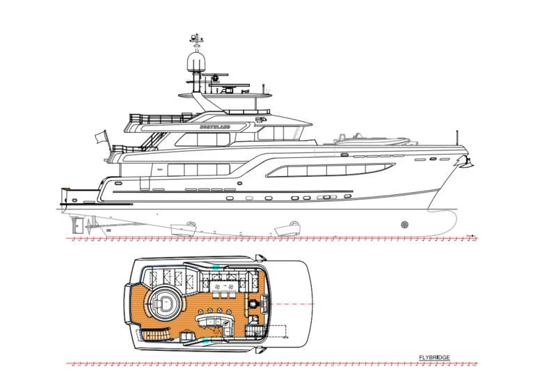 diagram aboard NORTHLAND Yacht for Sale
