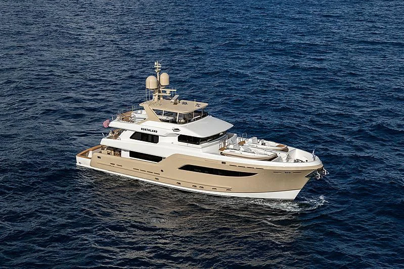 a boat in the water aboard NORTHLAND Yacht for Sale