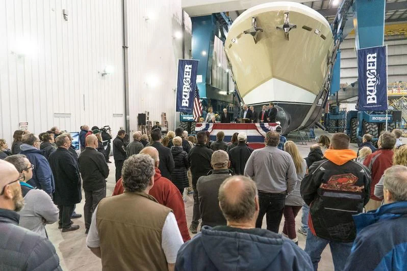 a crowd of people in a large room with a large balloon aboard NORTHLAND Yacht for Sale