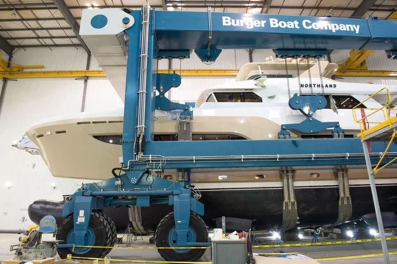 a boat on a trailer aboard NORTHLAND Yacht for Sale