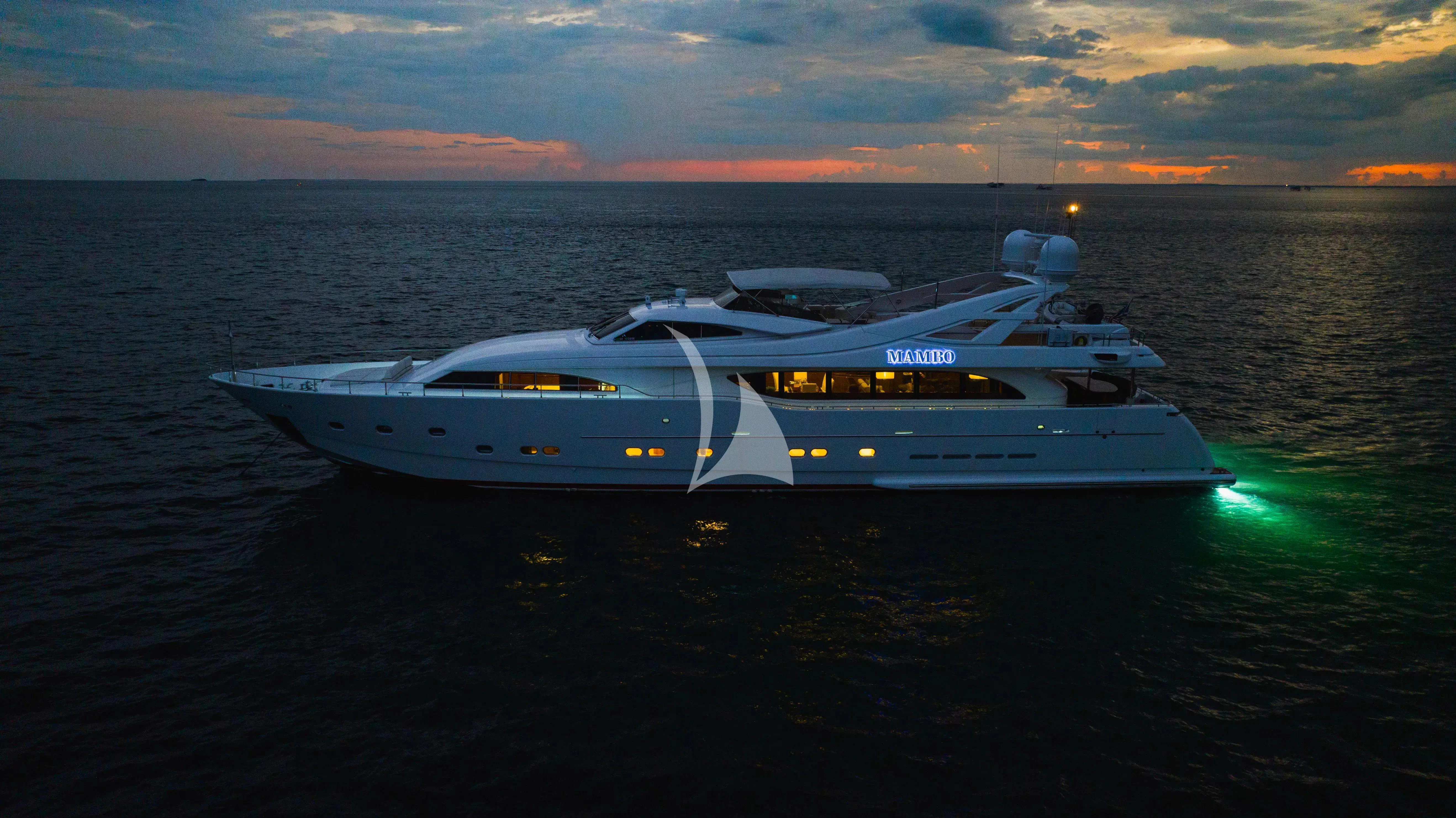 a boat in the water aboard MAMBO Yacht for Sale