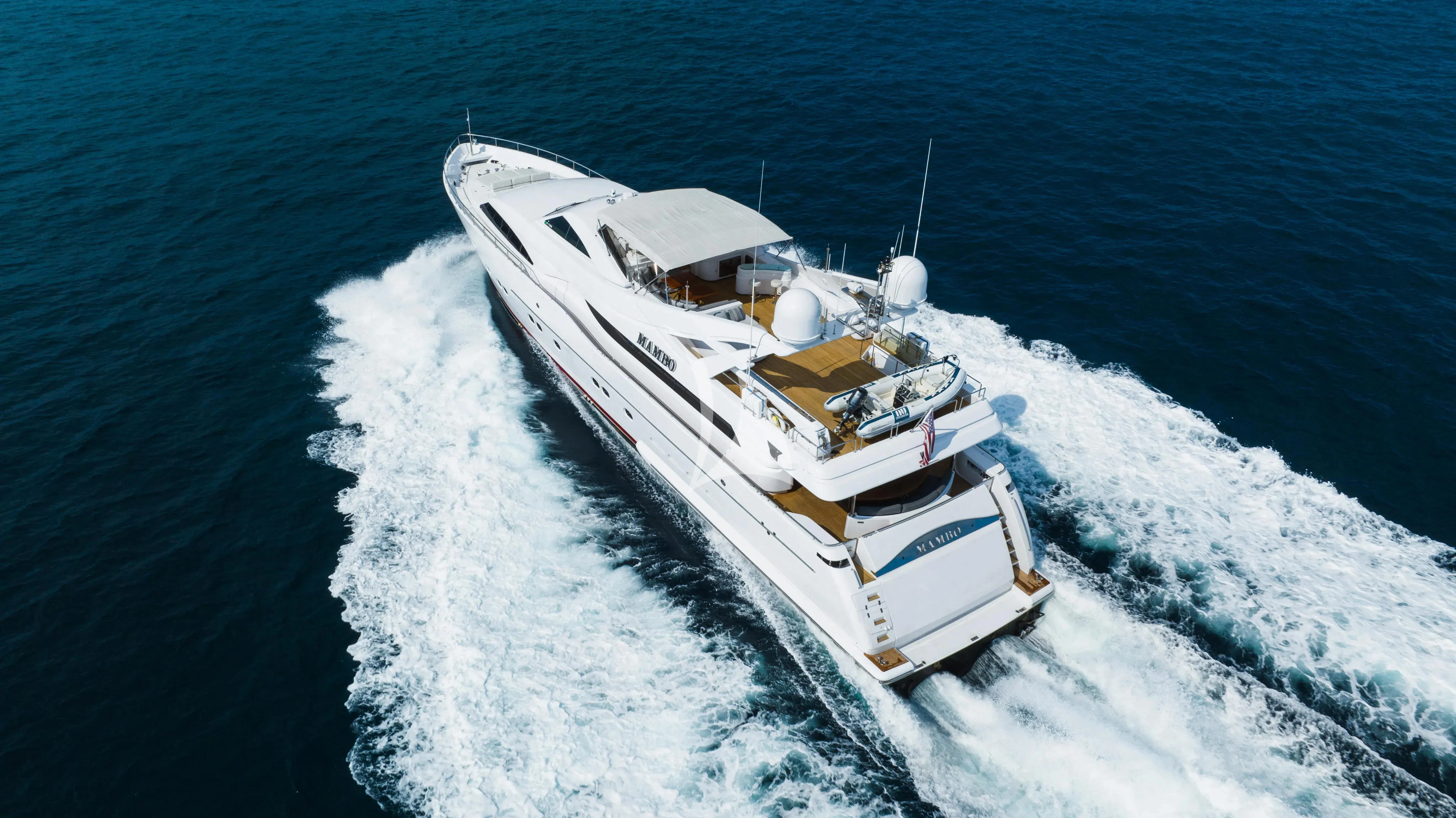 a ship on the water aboard MAMBO Yacht for Sale