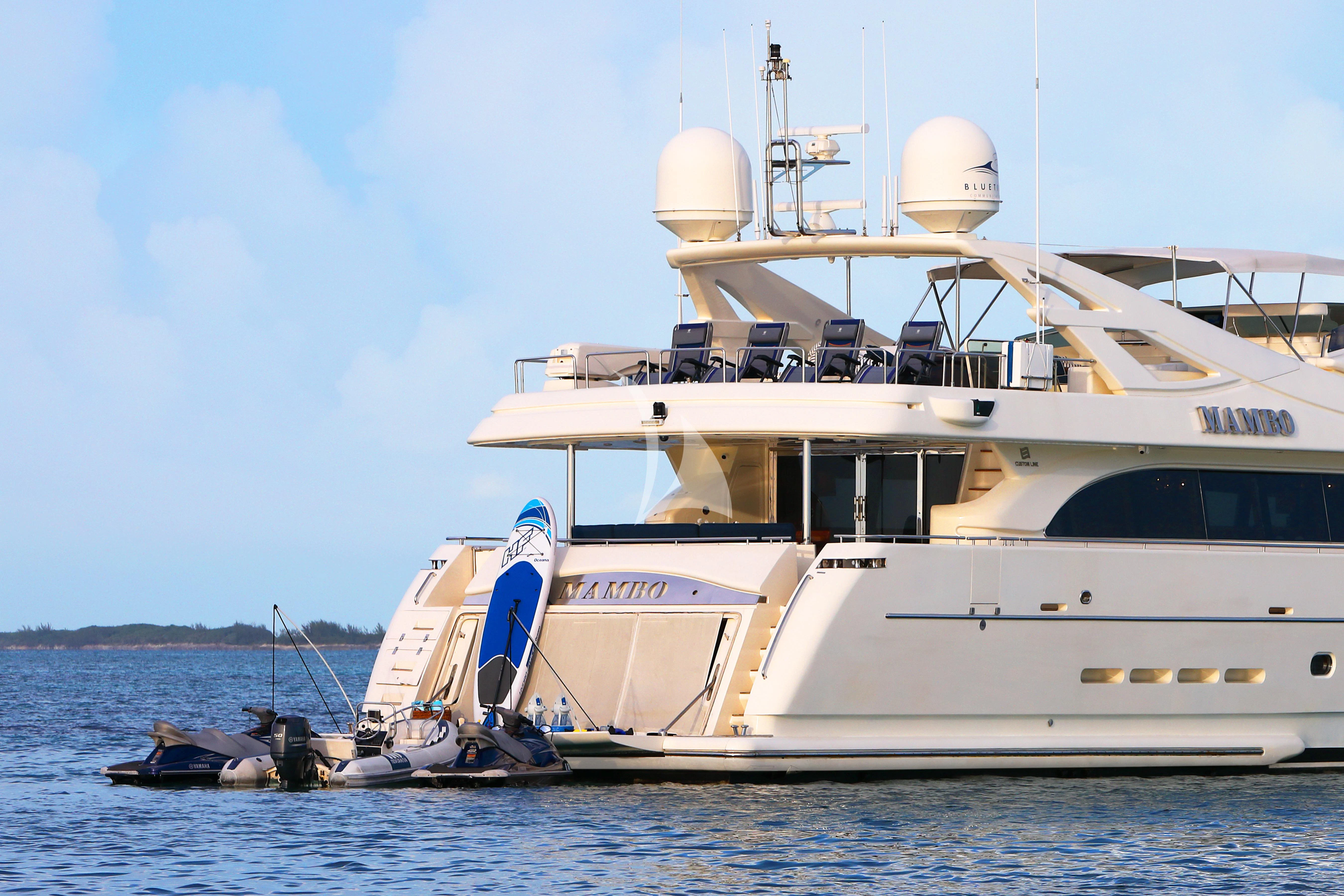 a boat in the water aboard MAMBO Yacht for Sale