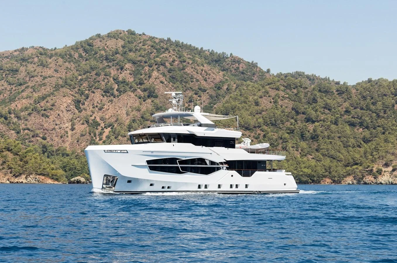 a boat on the water aboard PROJECT 105 Yacht for Sale