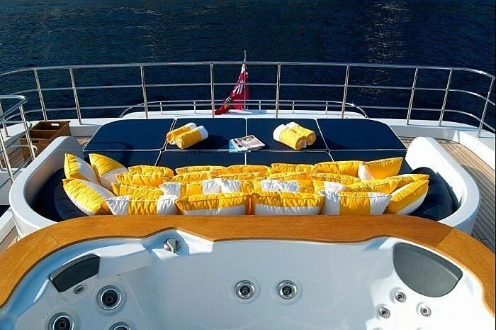 a boat full of chips aboard OXYGEN Yacht for Sale