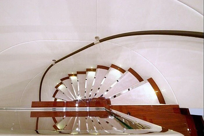 a metal frame with a light on it aboard OXYGEN Yacht for Sale