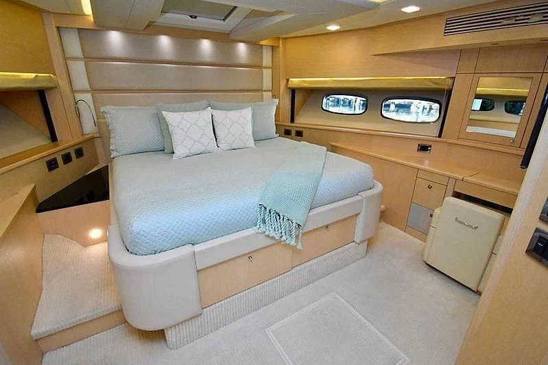 a bed in a cabin aboard FULL CIRCLE Yacht for Sale