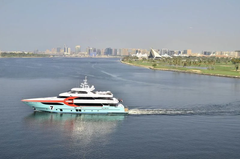 a boat on the water aboard OBSESSION Yacht for Sale